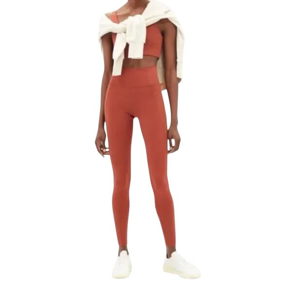 Girlfriend Collective Burnt Orange High Rise Compressive Leggings - Picture 1 of 10